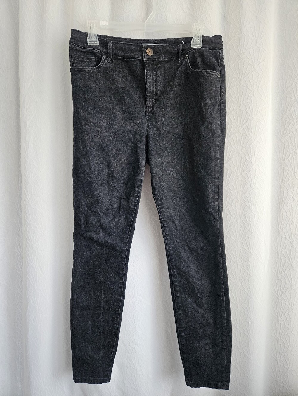 Loft Faded Black Legging Highrise Jeans Stretch 31/12